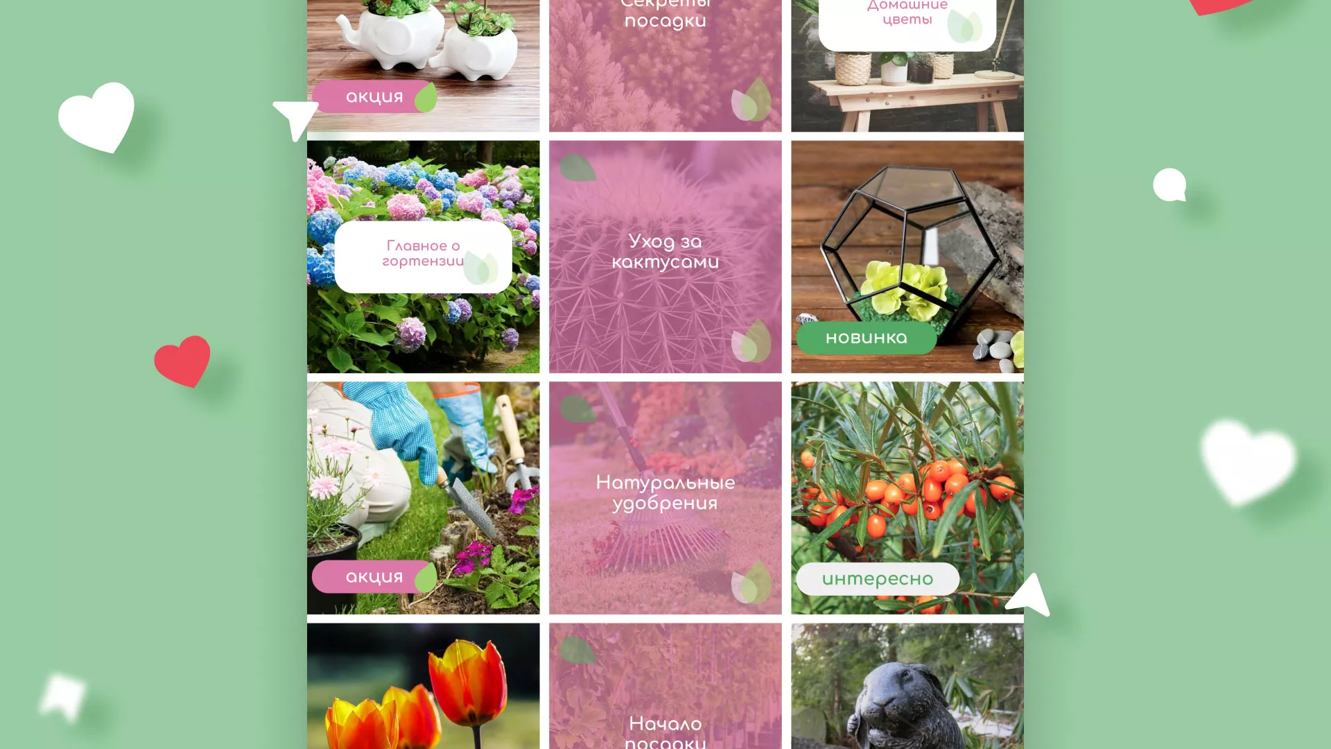 Разработка оформления профиля Instagram для магазина «Floraint» в Кодинске
