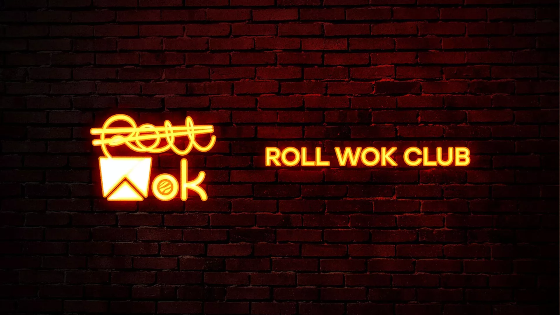 Разработка интерьерной вывески суши-бара «Roll Wok Club» в Кодинске